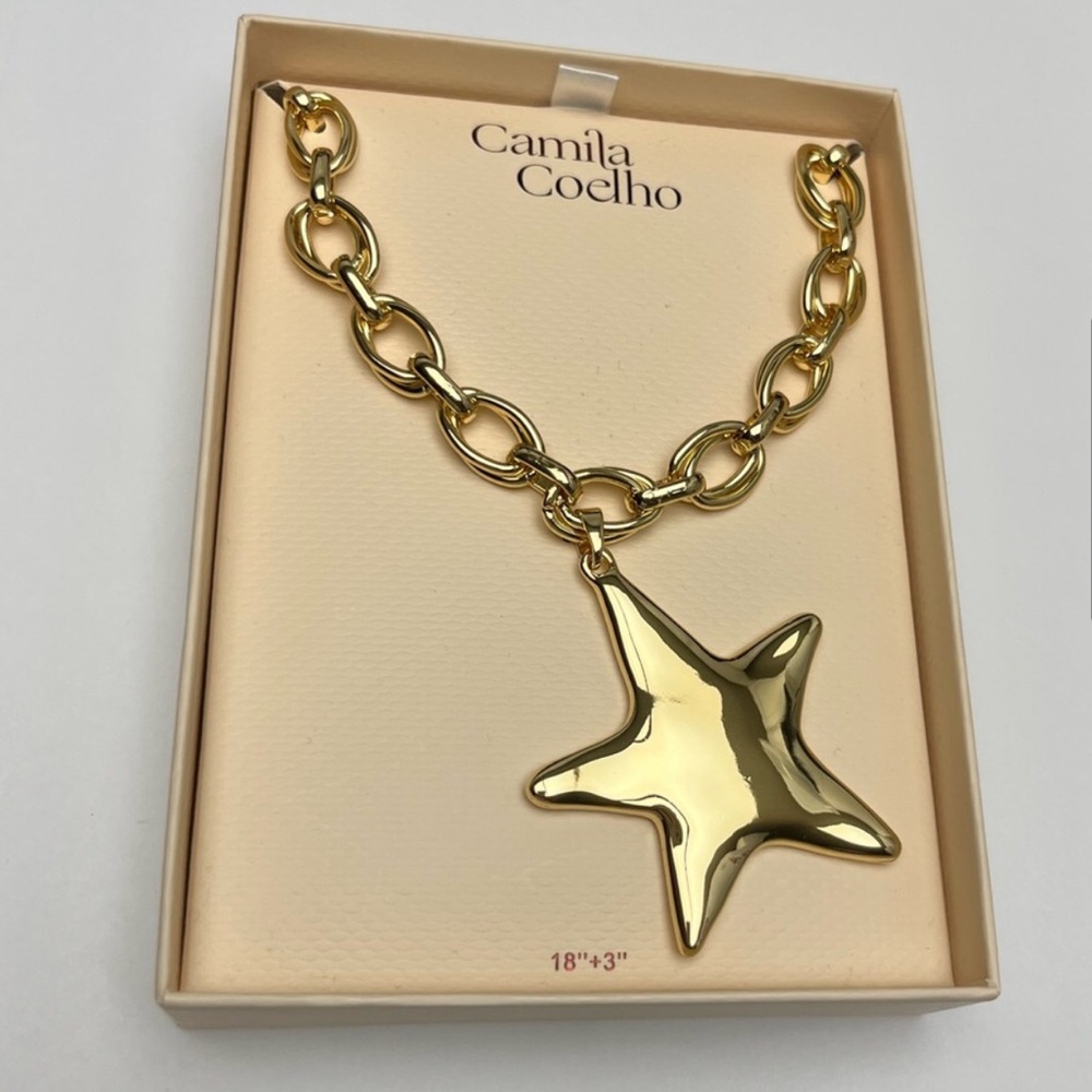 Camila Coelho Gold Star Pendant Necklace
